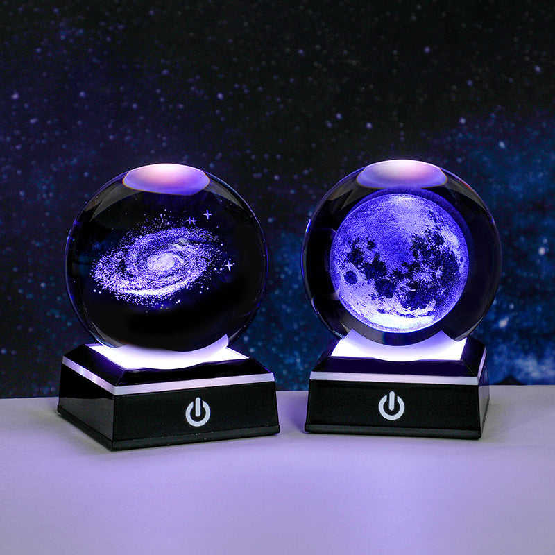 3D Inner Carving Crystal Ball Touch Sensor Night Light