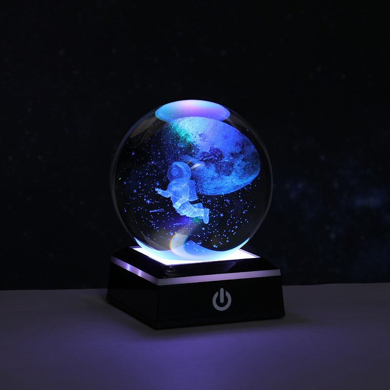 3D Inner Carving Crystal Ball Touch Sensor Night Light