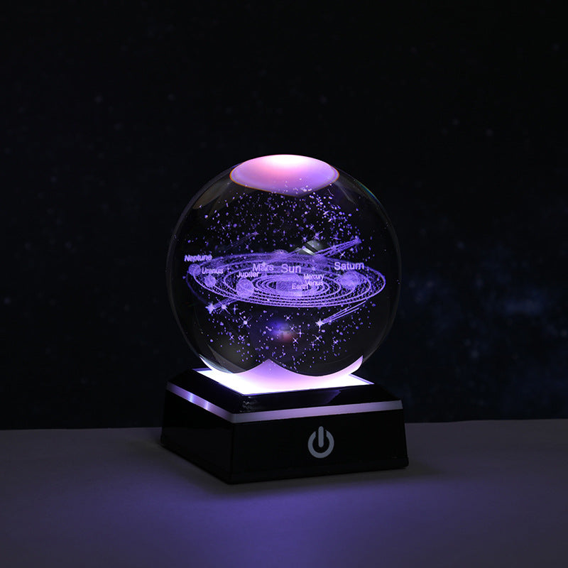 3D Inner Carving Crystal Ball Touch Sensor Night Light