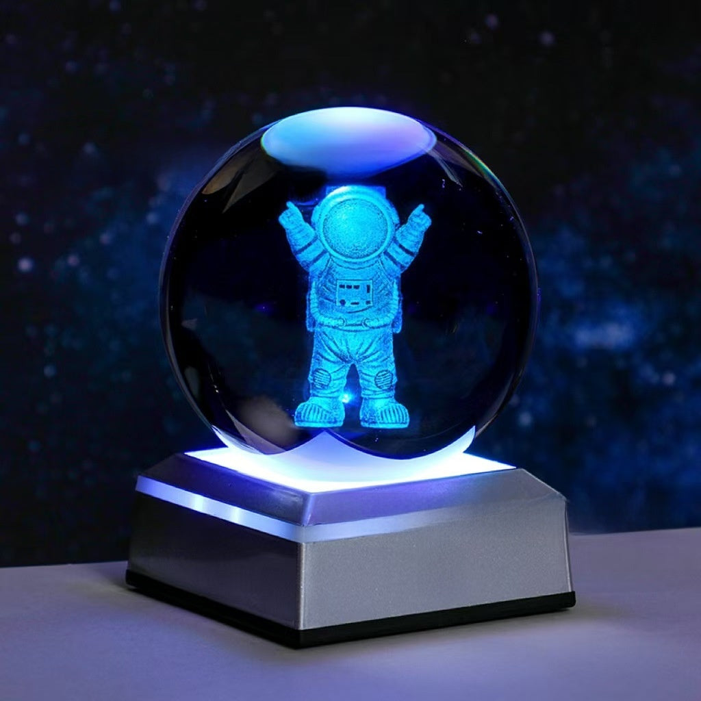 3D Inner Carving Crystal Ball Touch Sensor Night Light