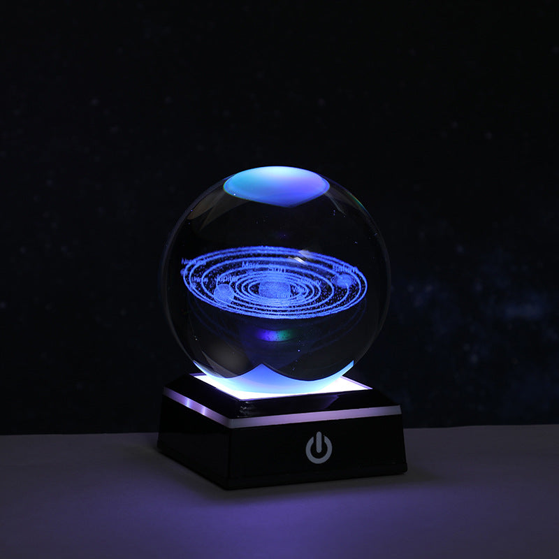 3D Inner Carving Crystal Ball Touch Sensor Night Light