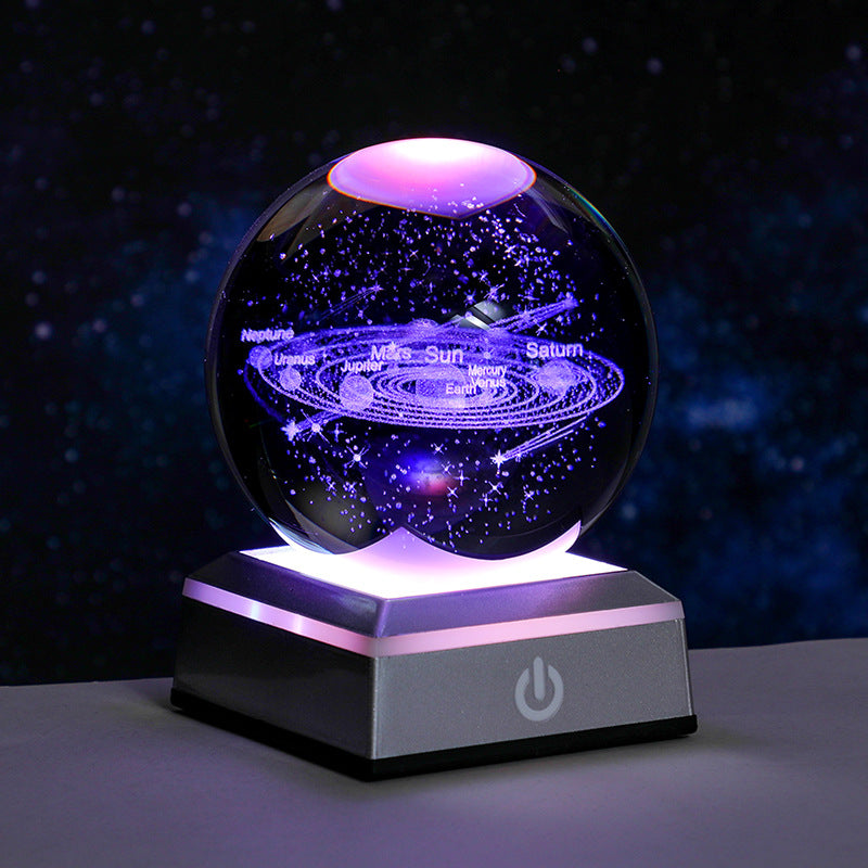 3D Inner Carving Crystal Ball Touch Sensor Night Light