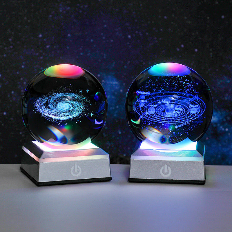 3D Inner Carving Crystal Ball Touch Sensor Night Light
