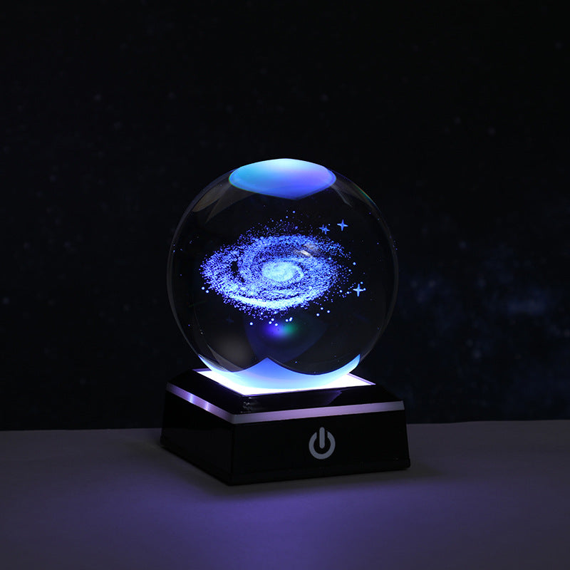 3D Inner Carving Crystal Ball Touch Sensor Night Light