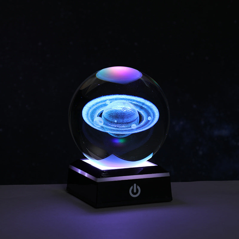 3D Inner Carving Crystal Ball Touch Sensor Night Light