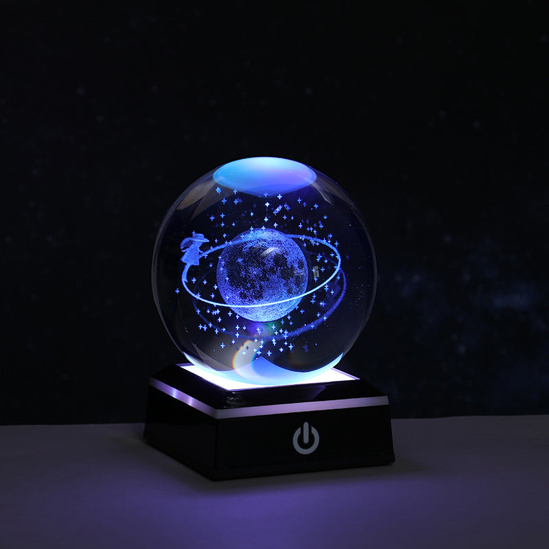 3D Inner Carving Crystal Ball Touch Sensor Night Light